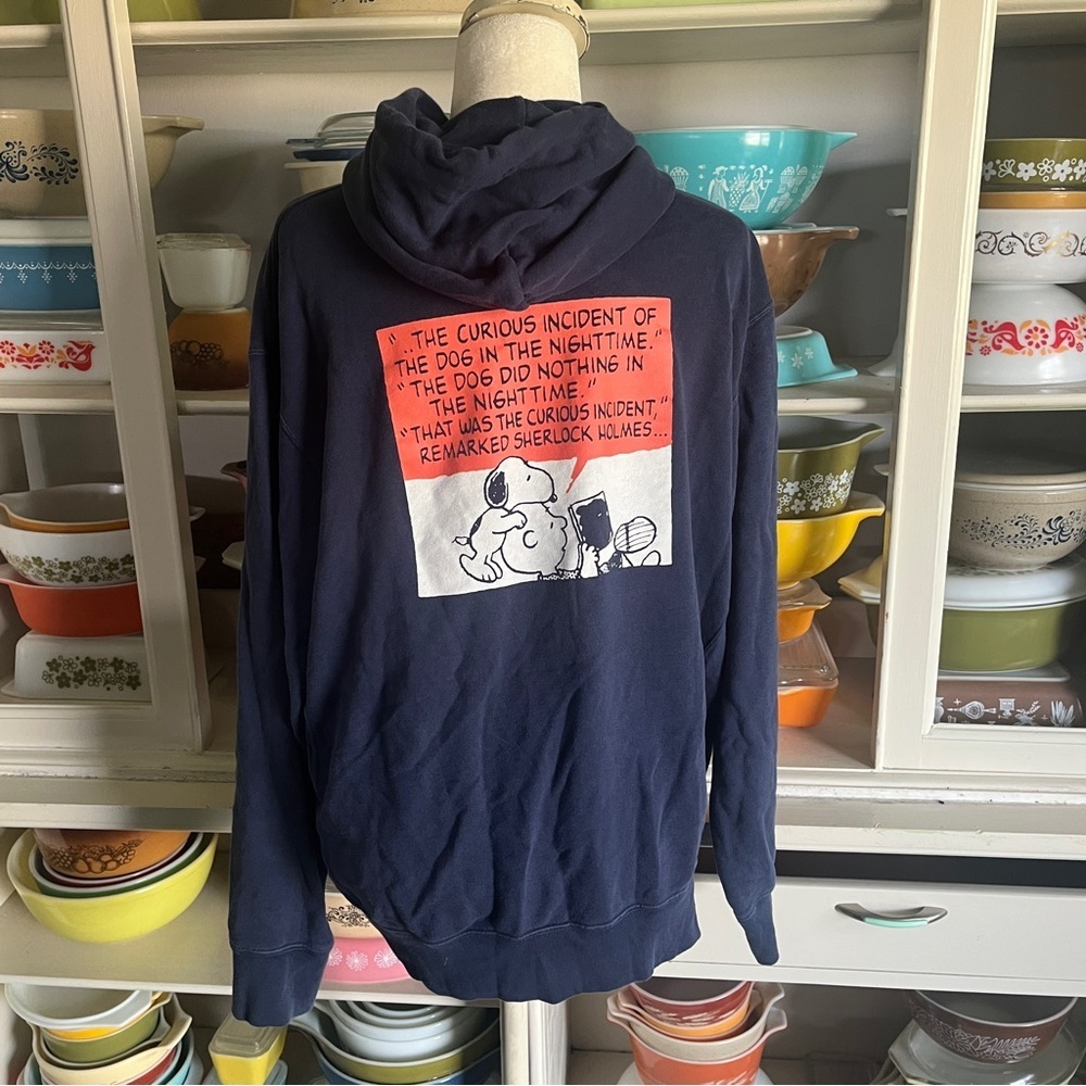 Peanuts x Uniqlo Snoopy and Charlie Brown Pullover Hoodie - Size Large - Picture 4 of 15